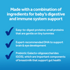 Made with a combination of ingredients for baby's digestive and immune system support. Easy to digest proteins, small proteins that are gentle on tiny tummies. Expert recommended DHA to support brain and eye development. Prebiotic Galacto-oligosaccharides (GOS), which are important components of breastmilk that support gut health