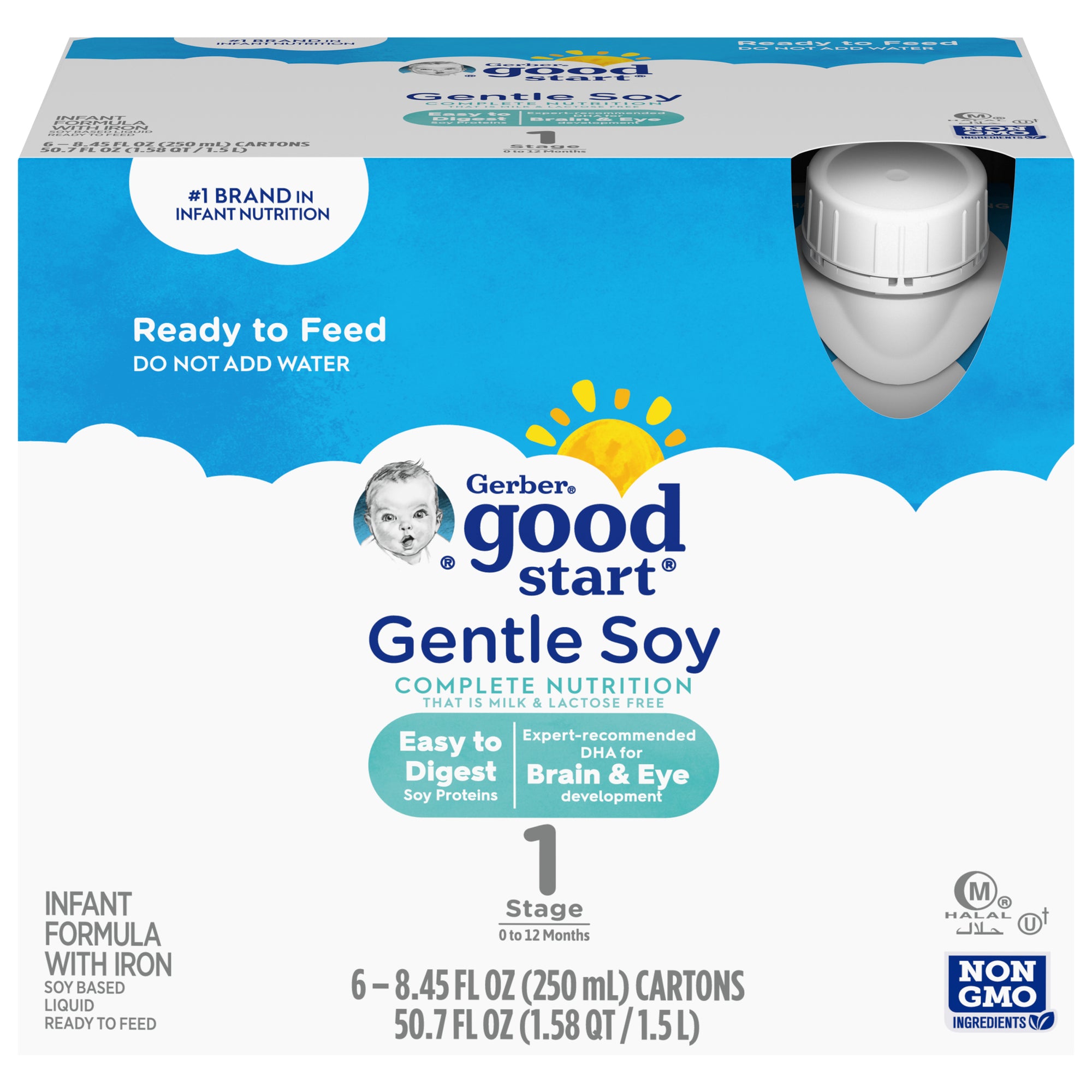 Good Start Gentle Soy Ready to Feed infant formula 6 ct.