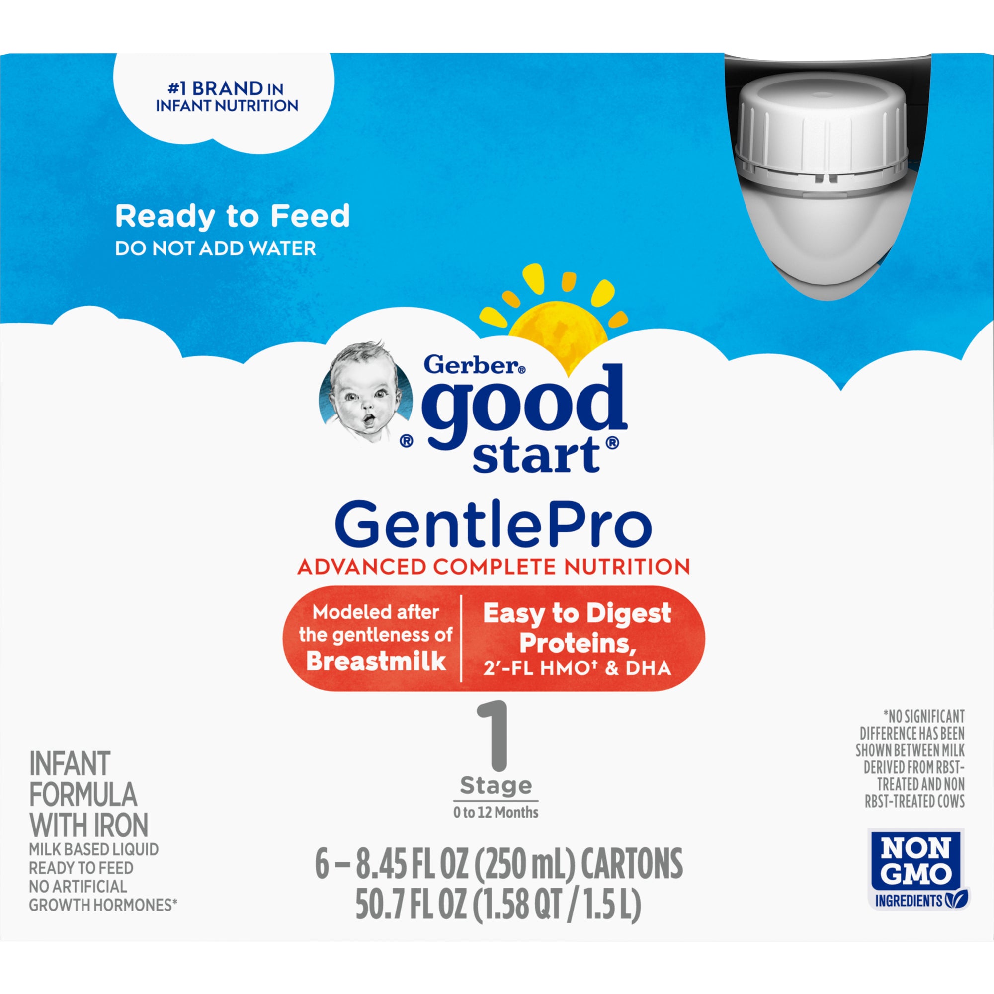 Gerber® Good Start® Gentle Pro Ready to Feed Infant Formula, 8.45 fl oz 6 ct. pack